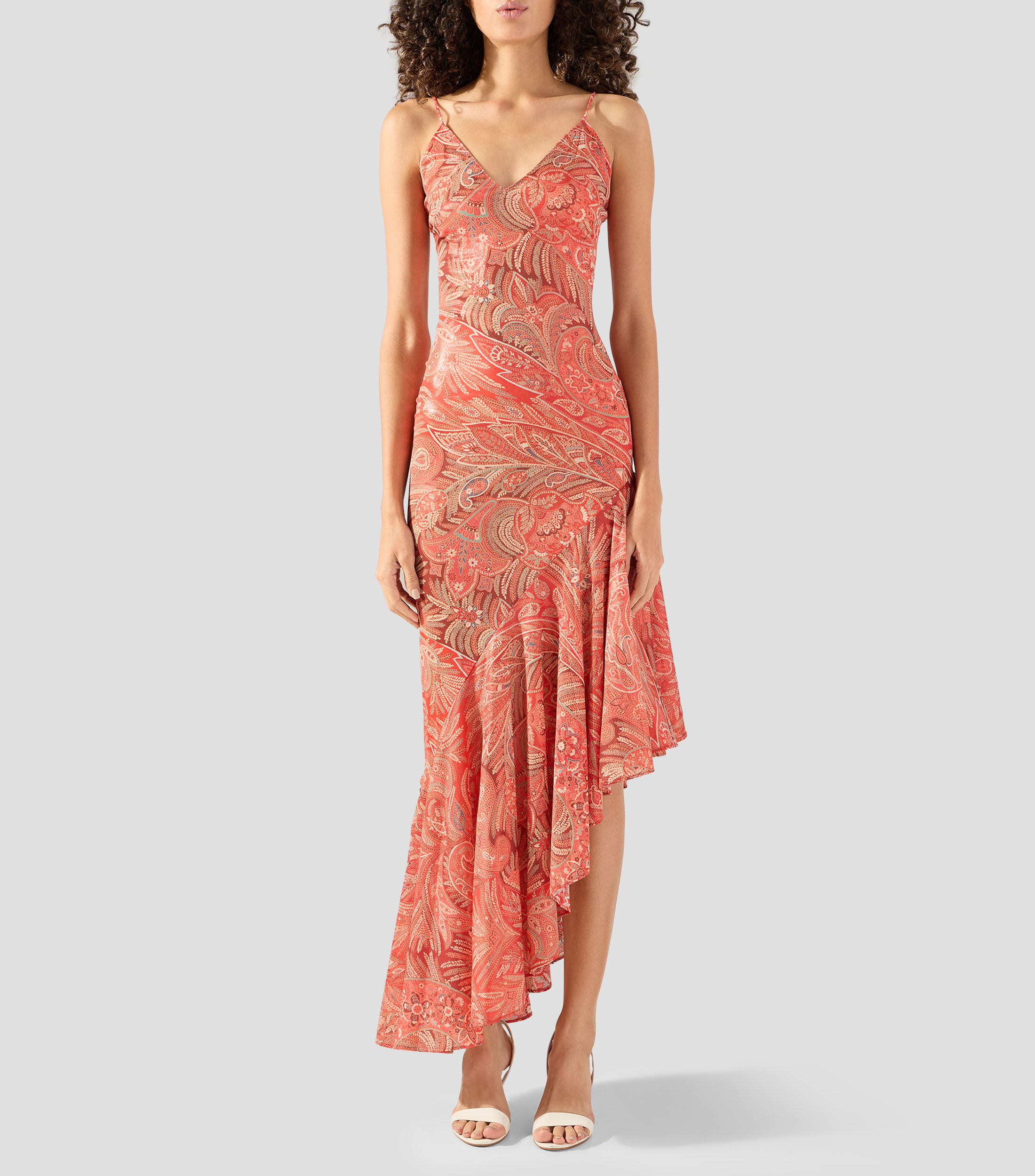 Vestido midi estampado Mujer